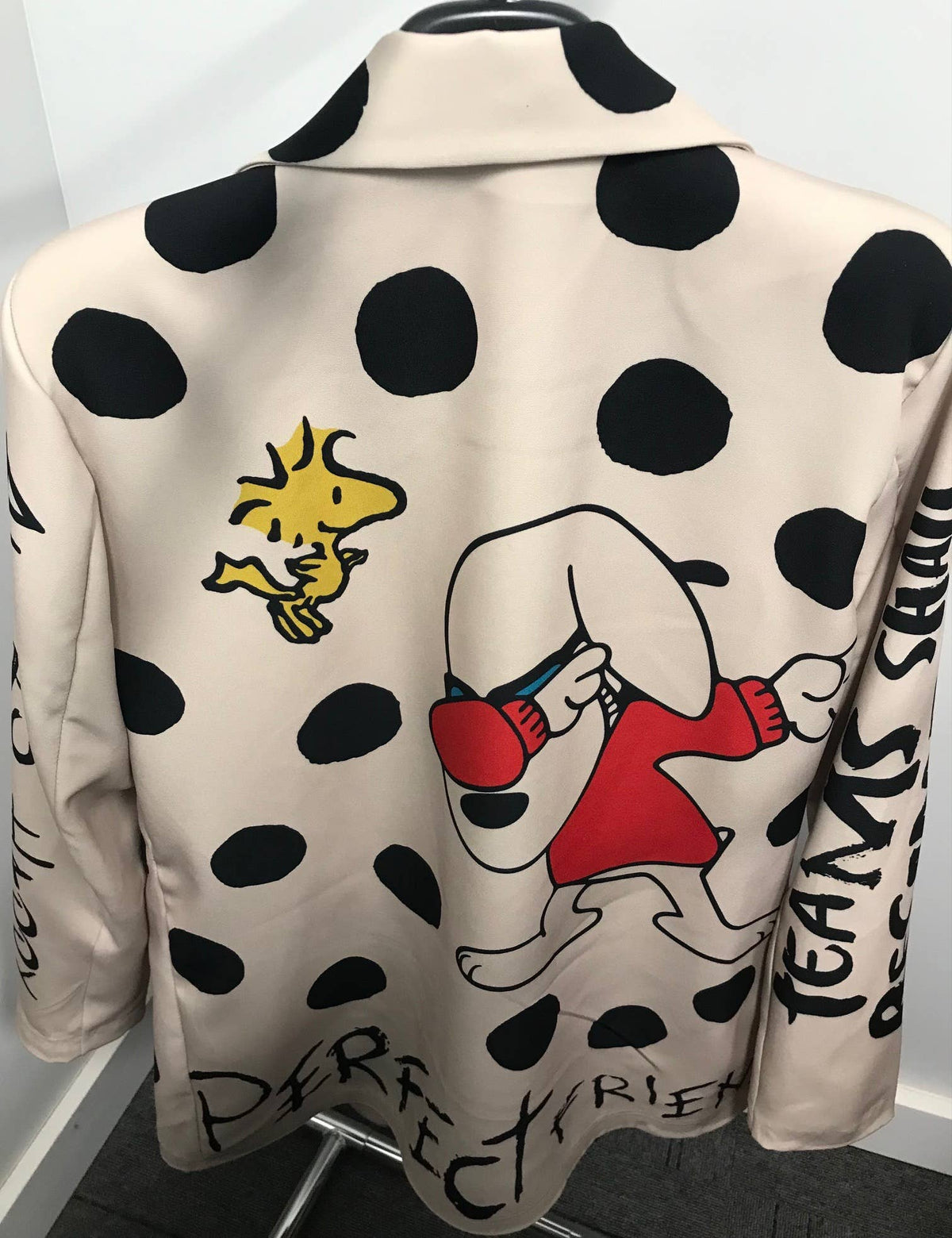 LBLA101 One Size Italian Polka Dots Snoopy Print Blazer