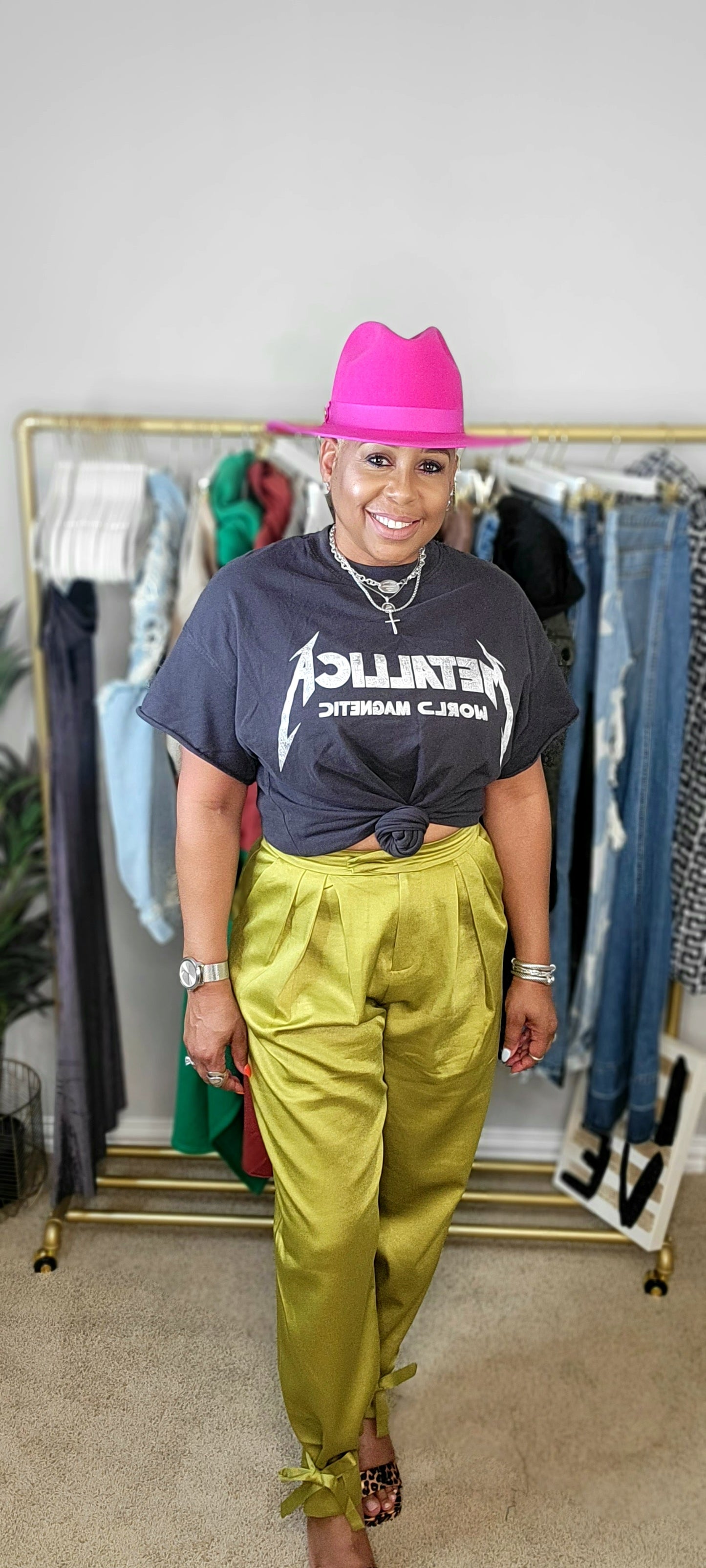 Kiwi Woven Satin Pants