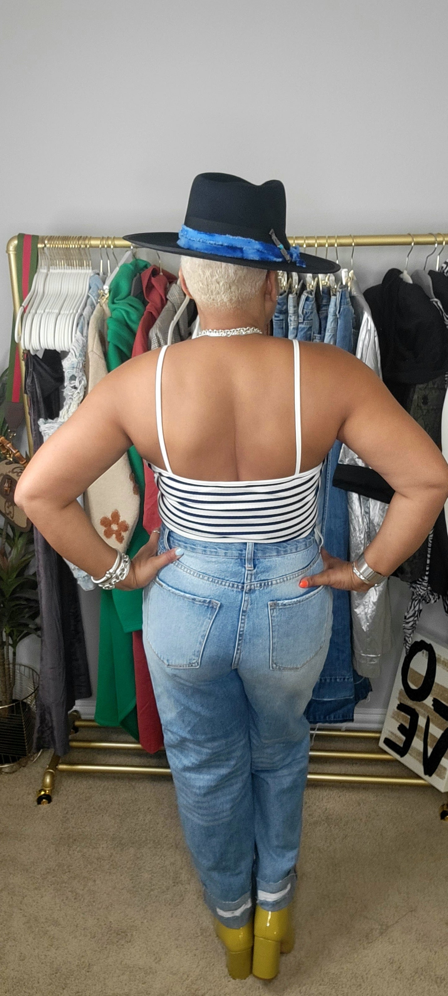 High Rise Crossover Jeans