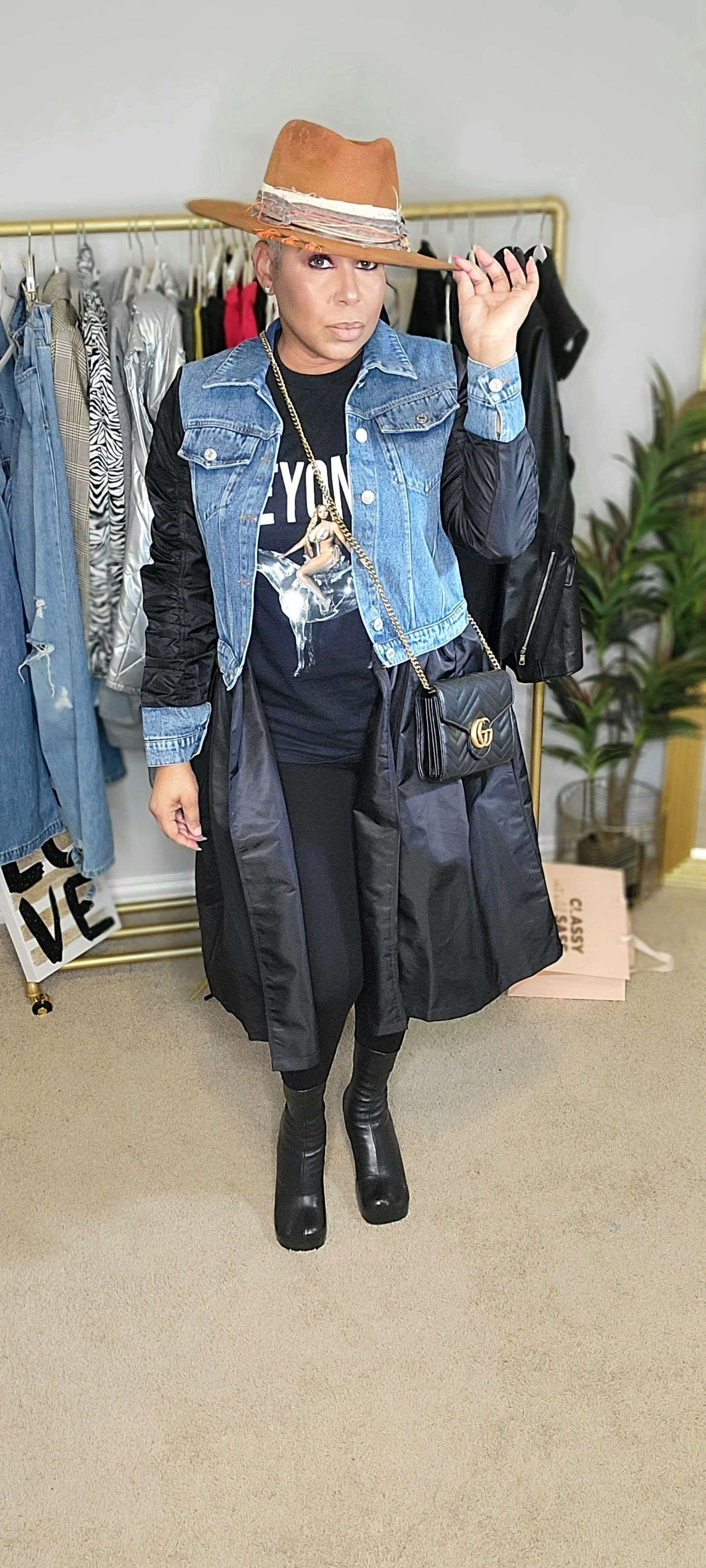 Mixed Denim Trench Jacket- 2nd RESTOCK!