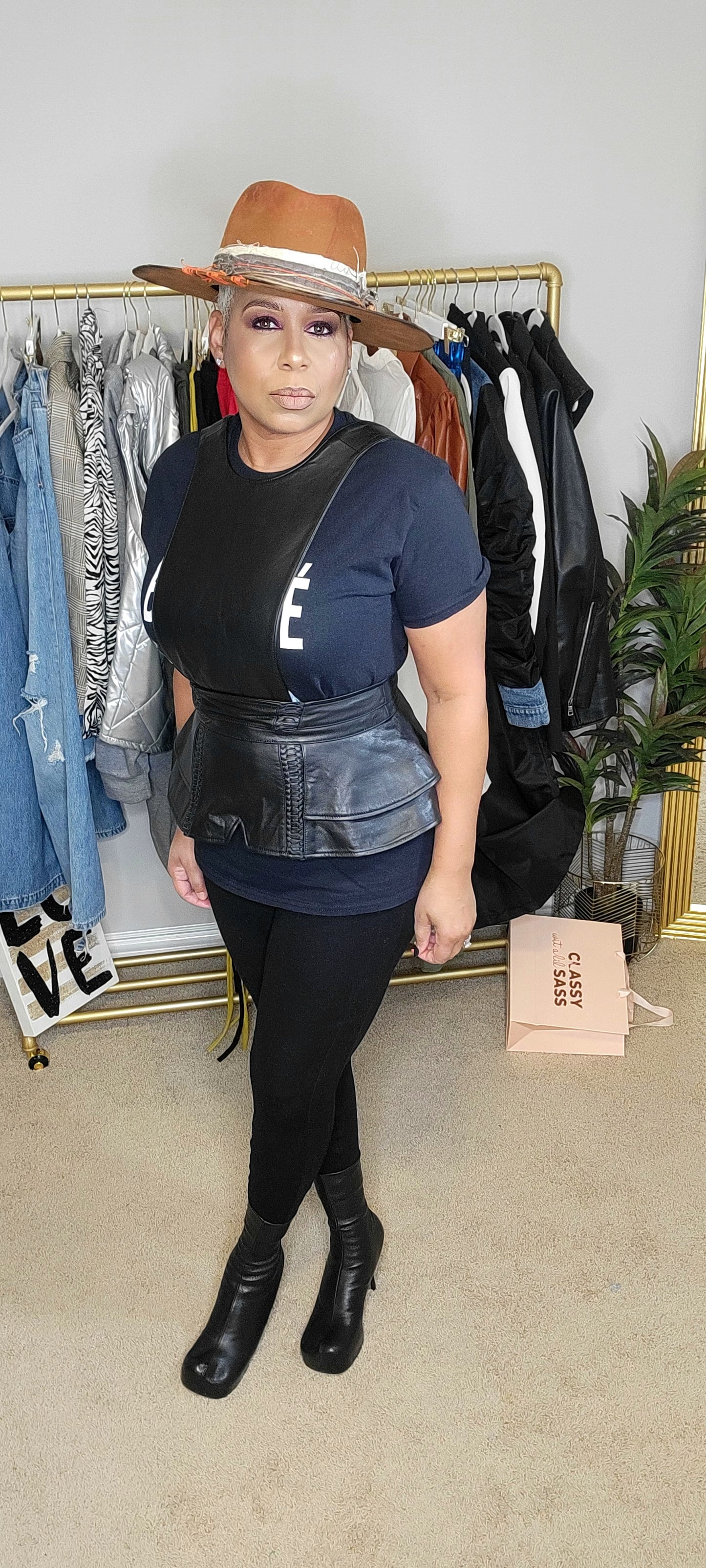 Luxury Leather Belt Vest