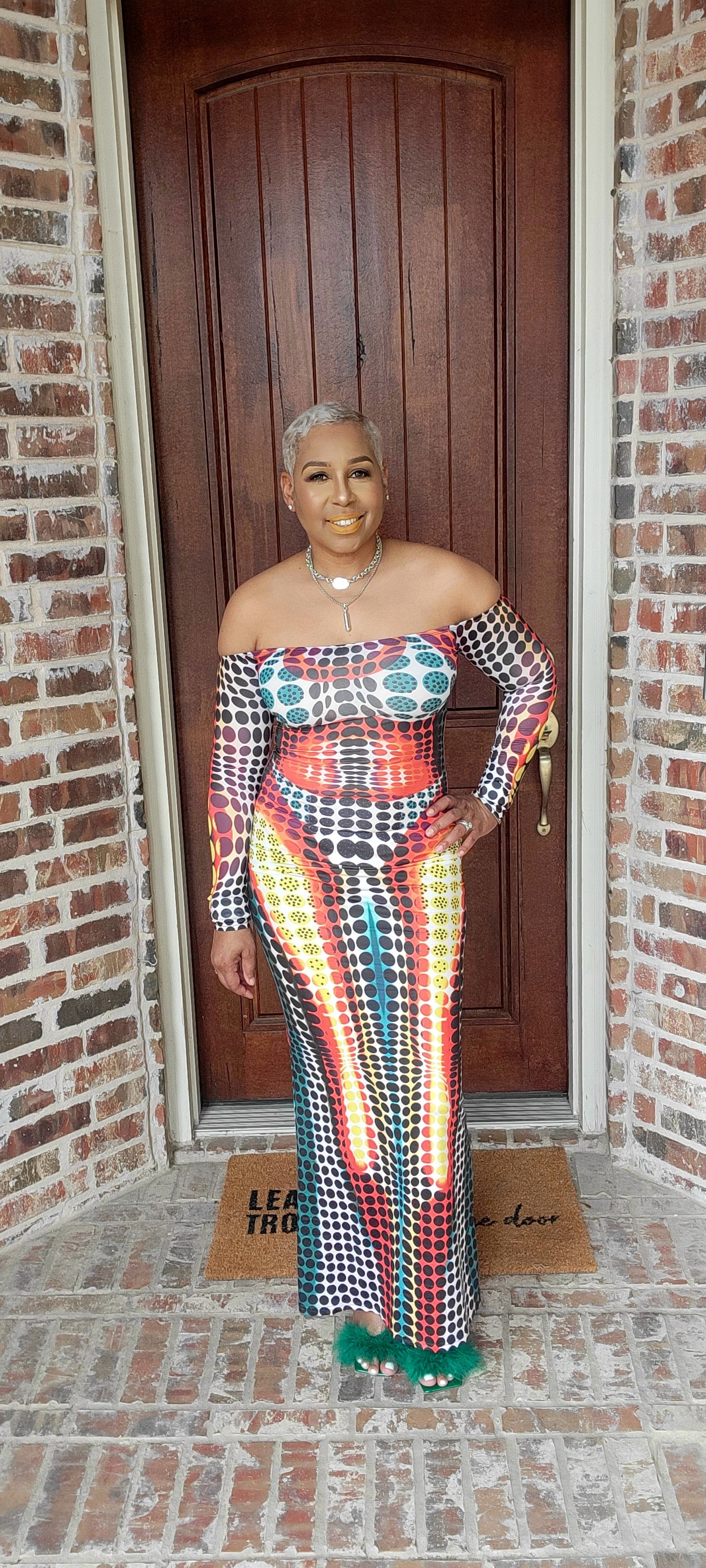 It Girl Off Shoulder Dress Medium