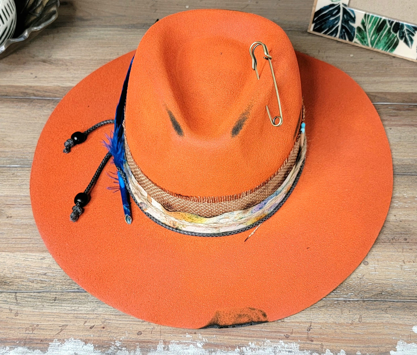 Orange Kiss Fedora Hat (MADE UPON ORDERING CUSTOM HAT!!!)