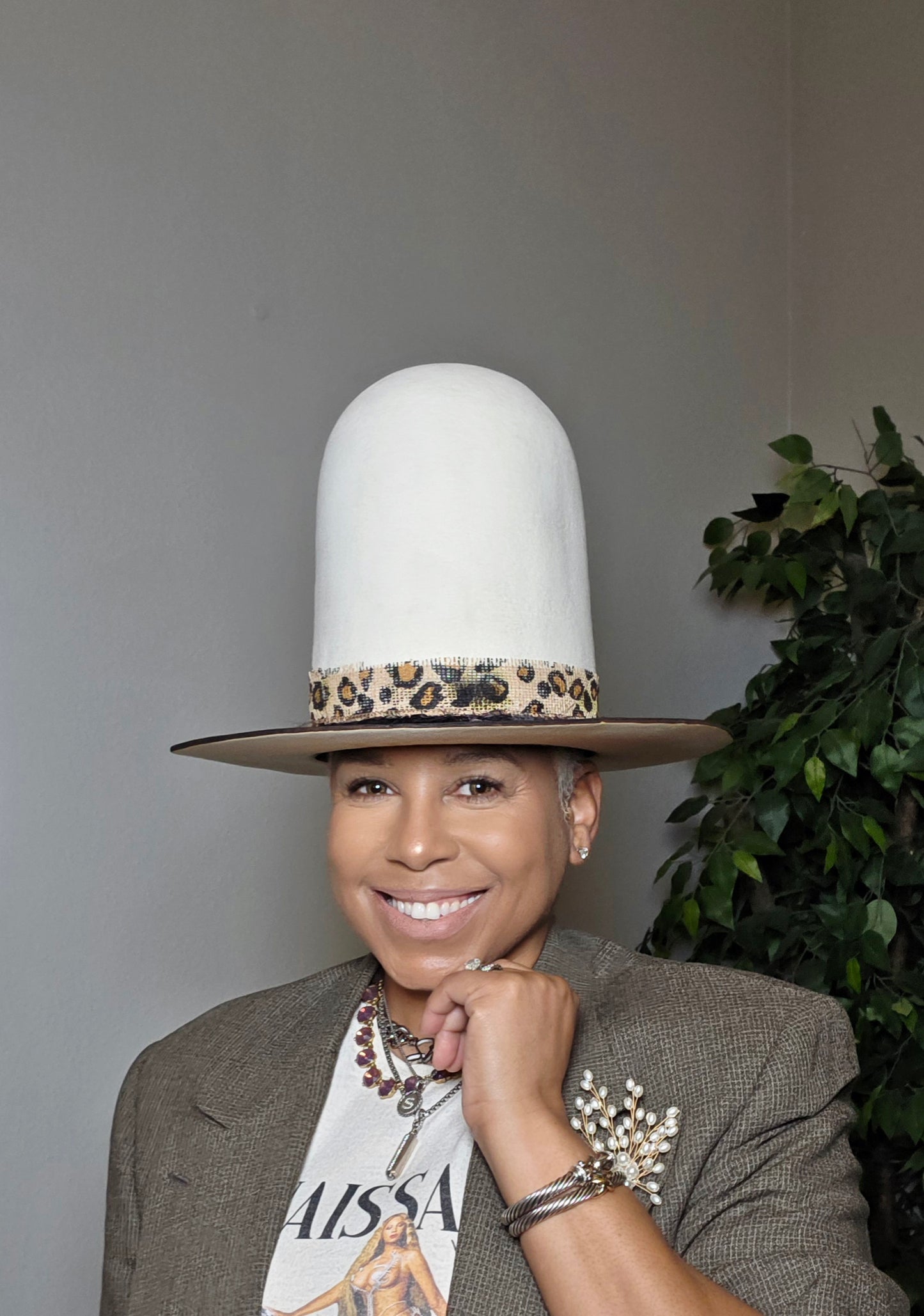 Leopard top hat
