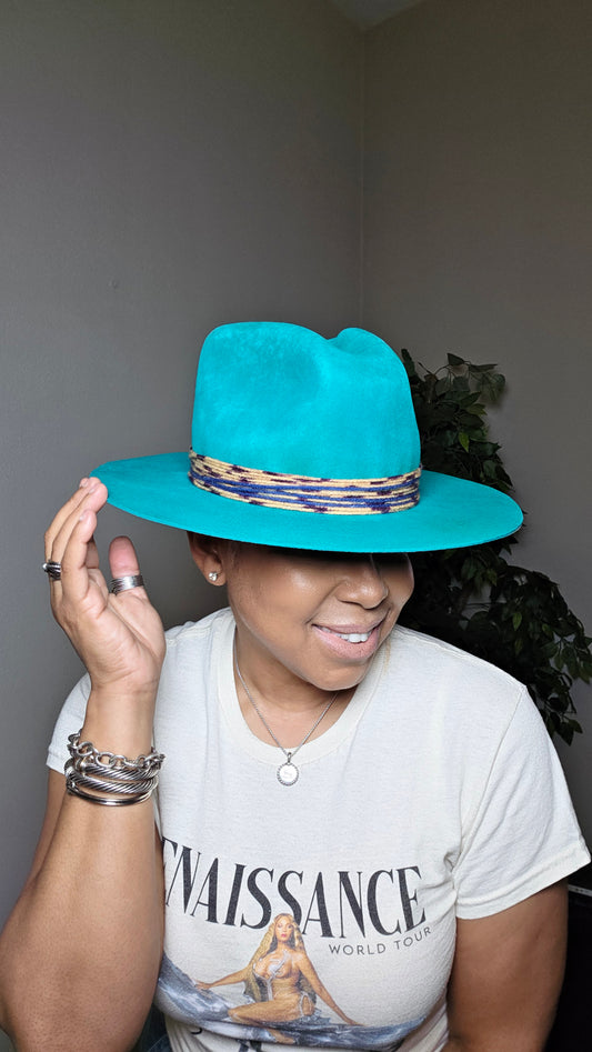 Powder blue hat