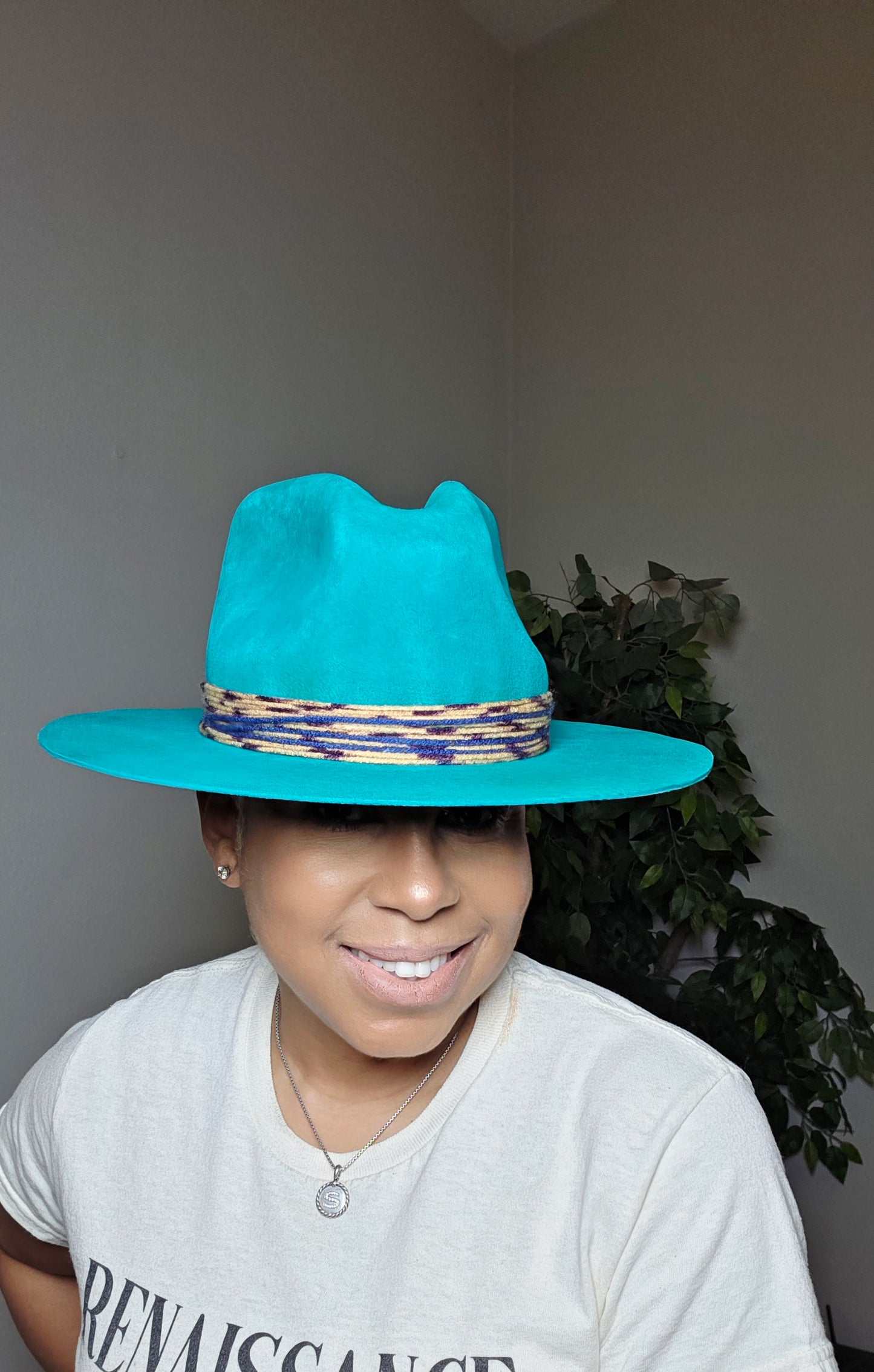 Powder blue hat