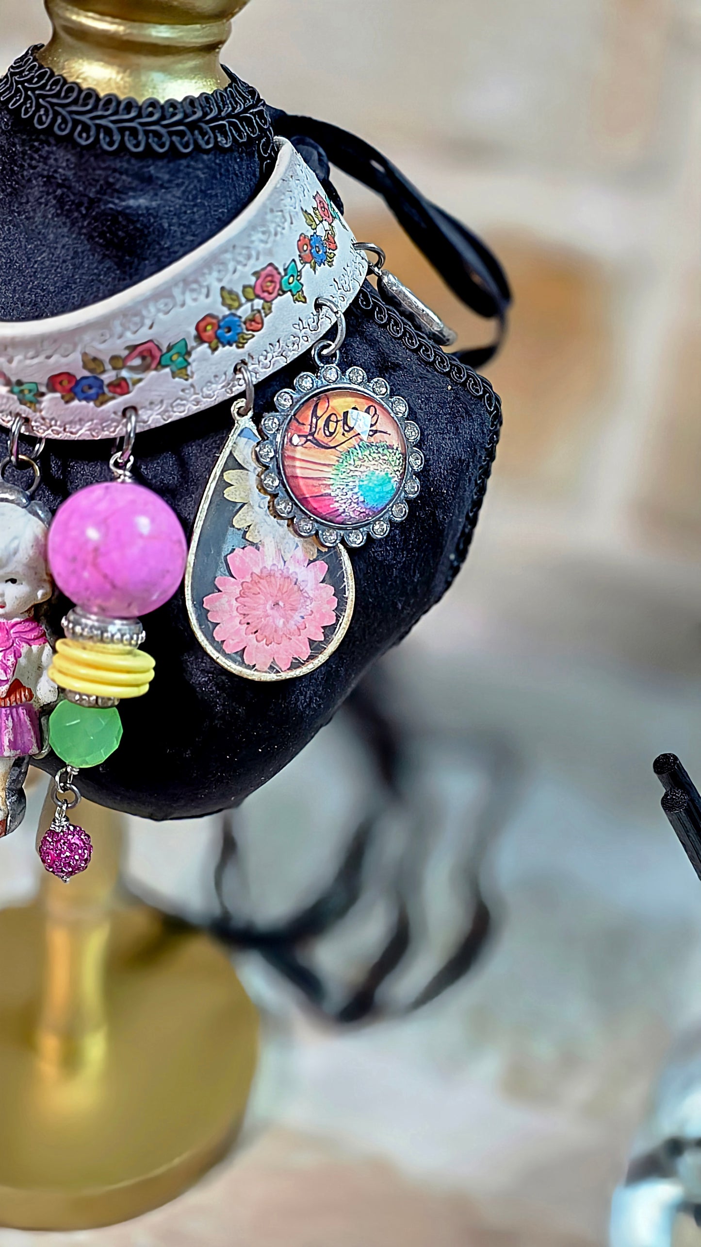 Vintage Garden Whimsy Choker
