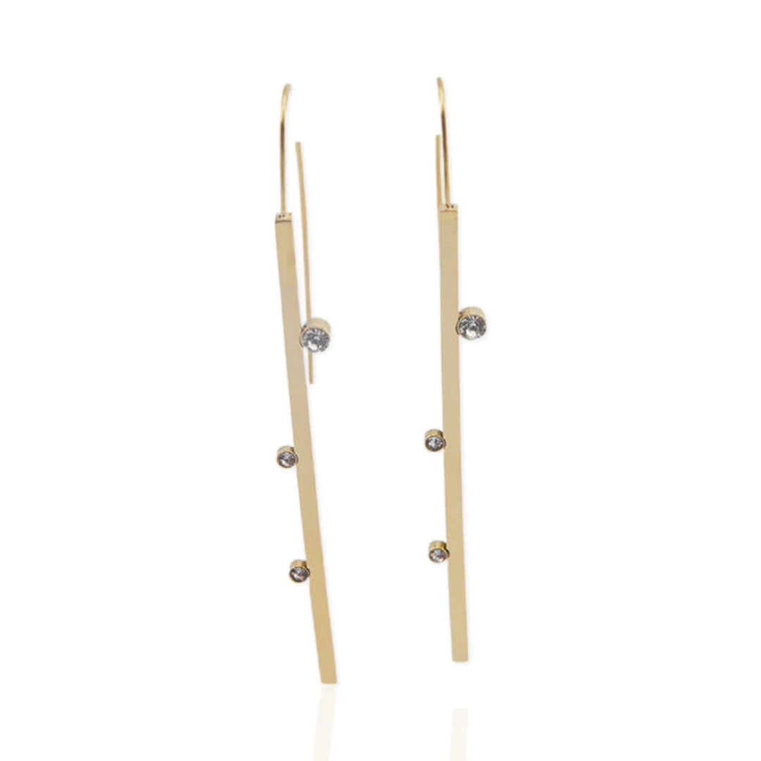 THREE DOTS BAR EARRINGS
