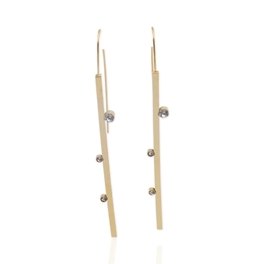 THREE DOTS BAR EARRINGS