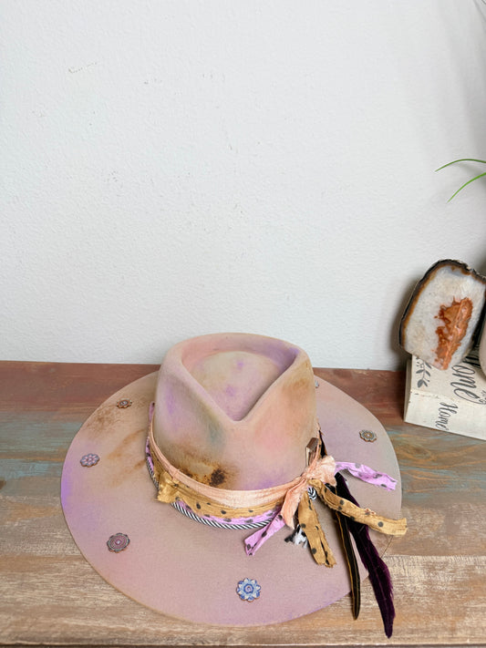 Painted Petals Fedora hat
