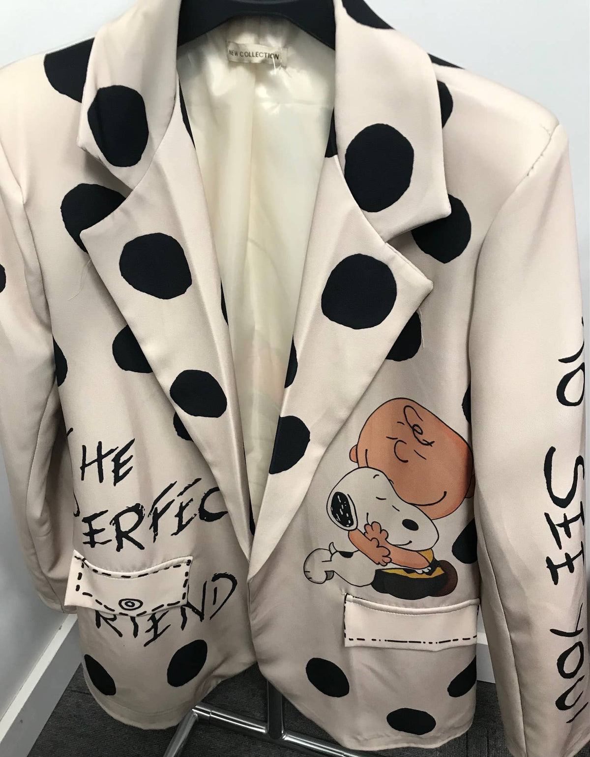 LBLA101 One Size Italian Polka Dots Snoopy Print Blazer