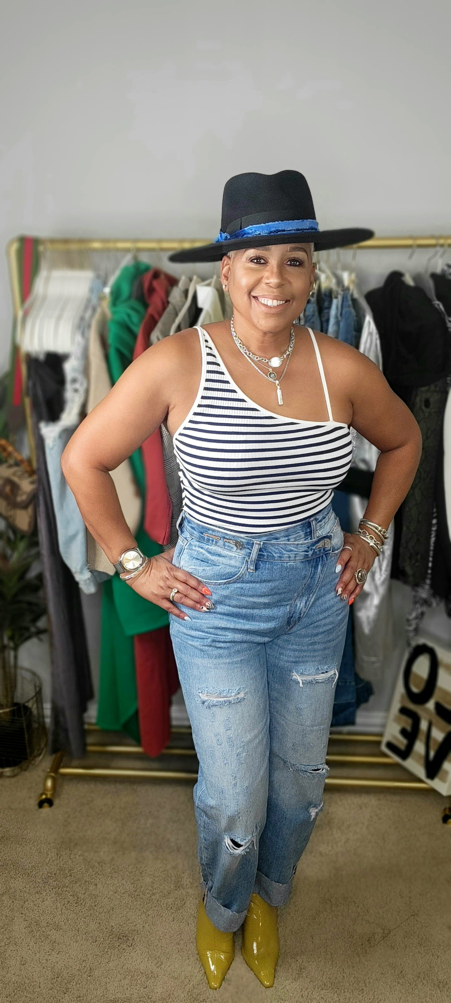 High Rise Crossover Jeans
