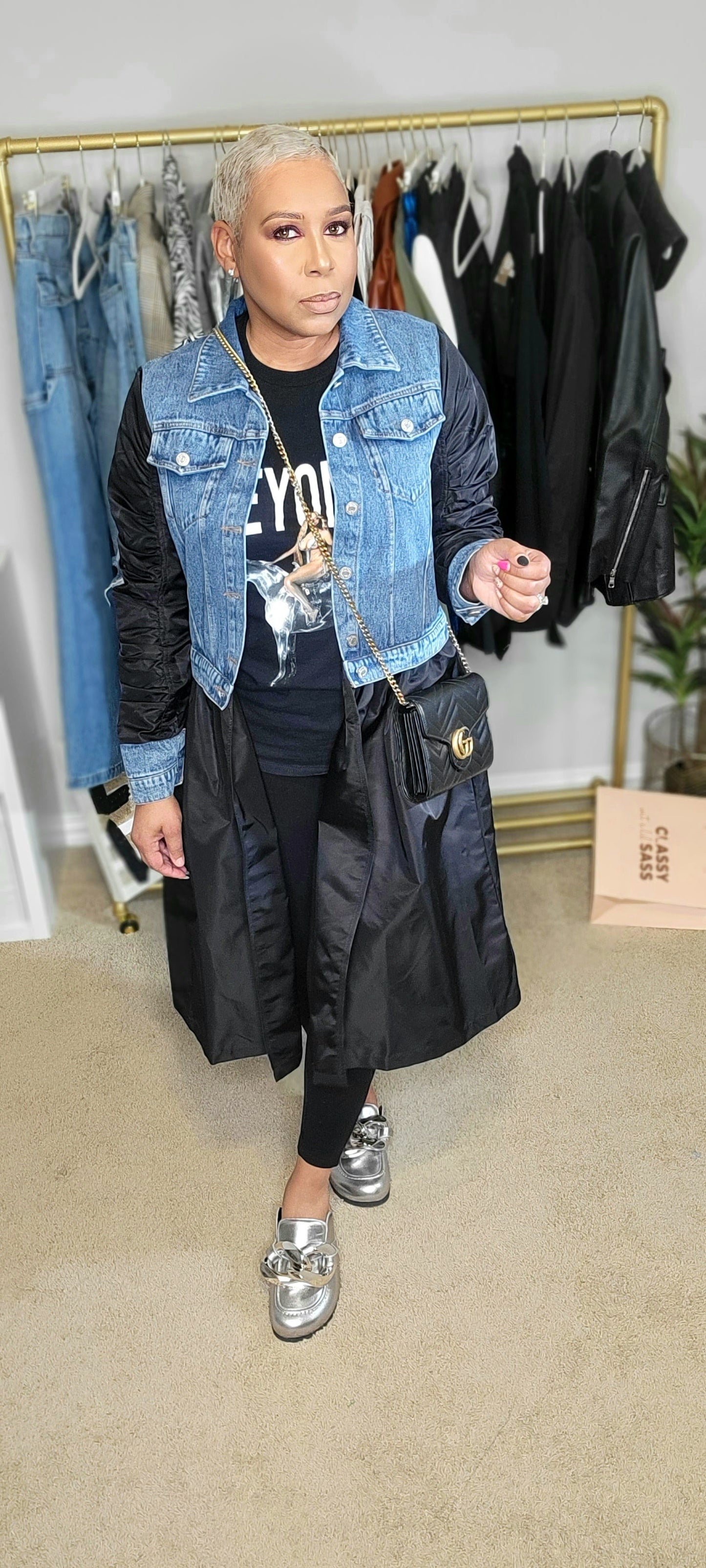 Mixed Denim Trench Jacket- 2nd RESTOCK!