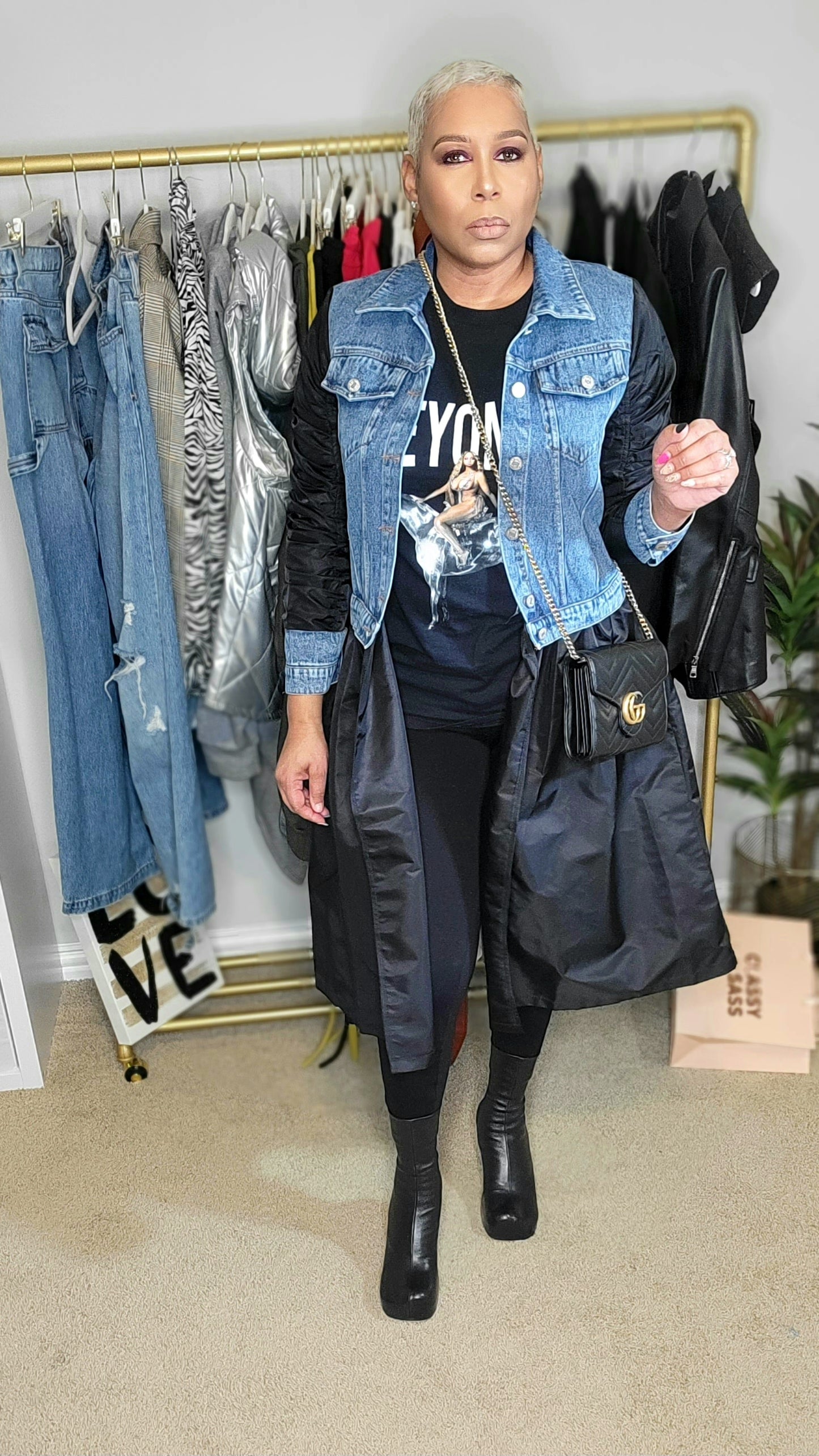 Mixed Denim Trench Jacket- 2nd RESTOCK!