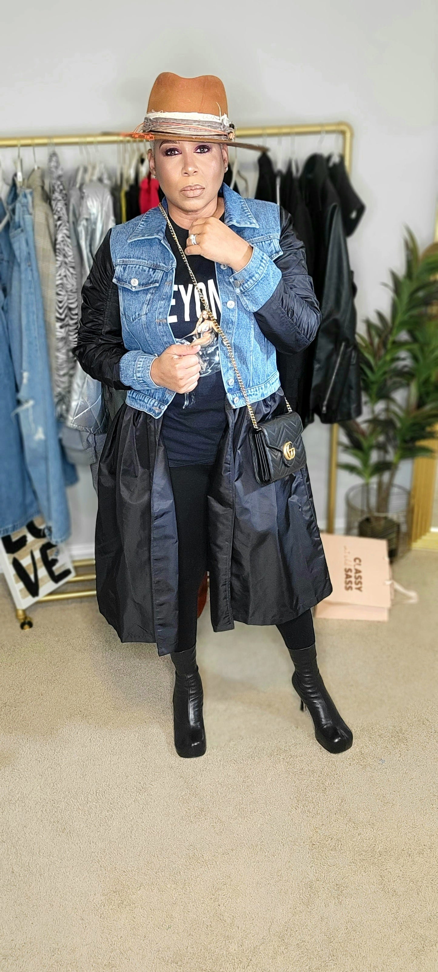 Mixed Denim Trench Jacket- 2nd RESTOCK!