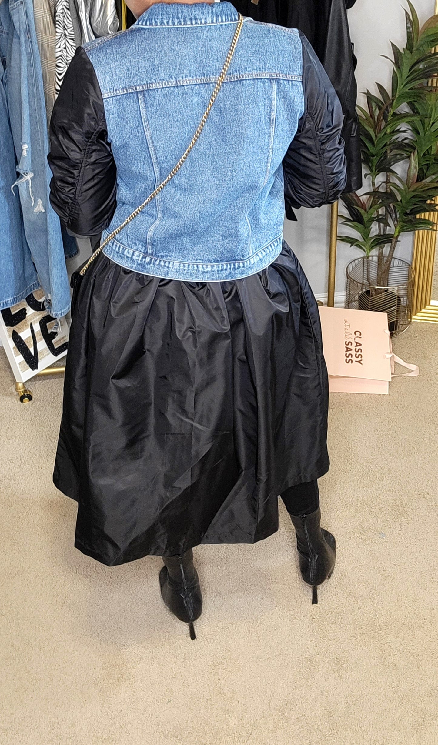 Mixed Denim Trench Jacket- 2nd RESTOCK!