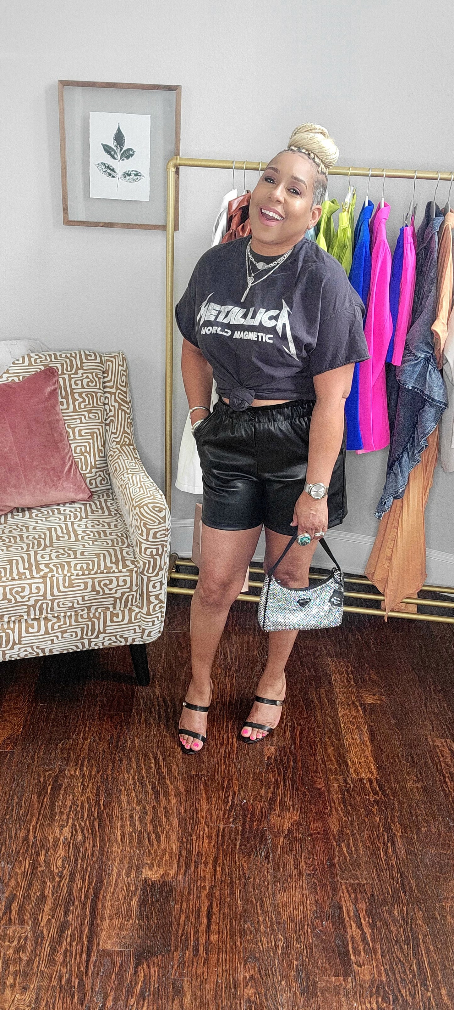 Daria Vegan Leather Shorts
